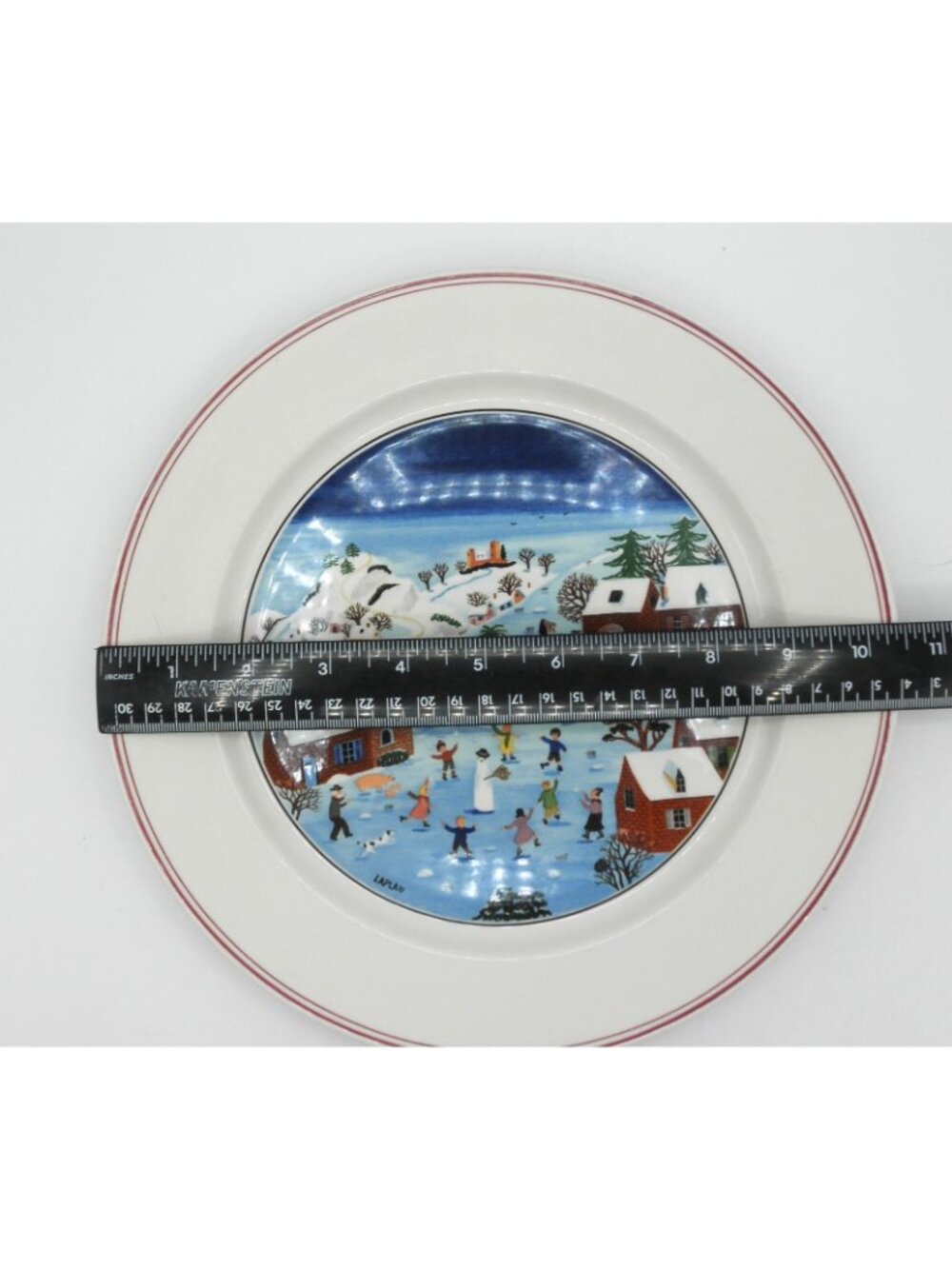 Villeroy & Boch Design Naif Dinner Plate #4 Old Village Square Pattern: VILDEN - Picture 4 of 4